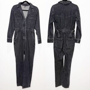 Marissa Webb Denim Utility Black Jumpsuit S